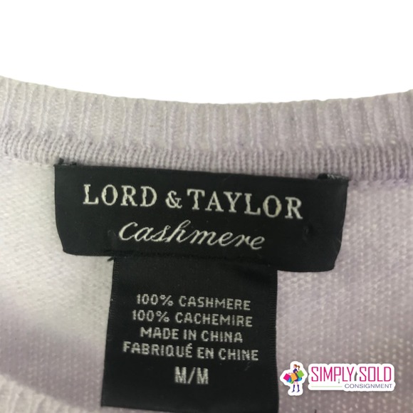 Lord And Taylor Cashmere Women's Sweater Crew Neck Pullover Long Sleeve Sz M - Picture 5 of 6